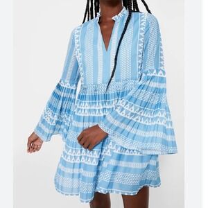 Hyacinth House Blaine Mini Dress Blue White Geometric Print Size XXS New